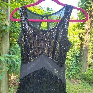 Sequin and Mesh Bodycon dress